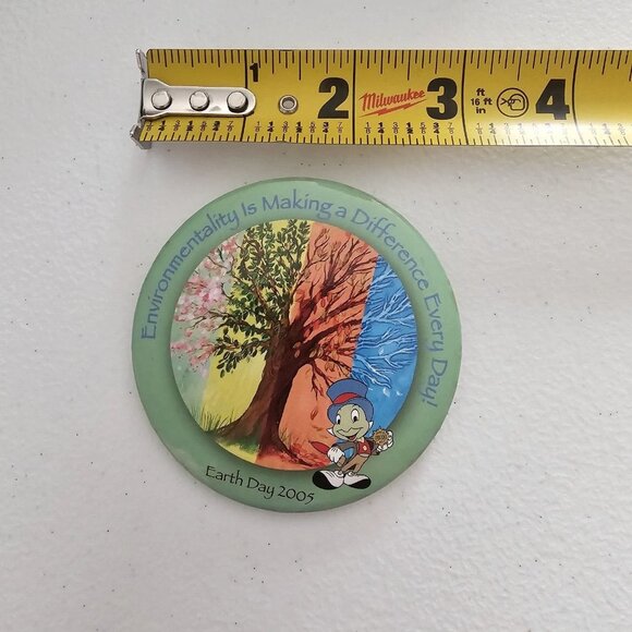 BUNDLE Disney Jiminy Cricket Earth Day 2003 - 2006 Environmentality Pin Back - Picture 12 of 16
